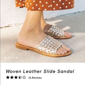 Soludos woven leather slide sandal